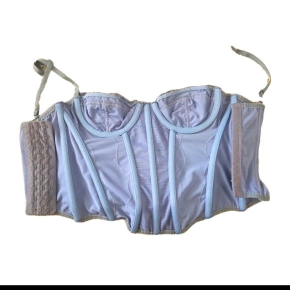 Urban Outfitters Out From Under Modern Love Corset In Periwinkle Blue S - Picture 7 of 11